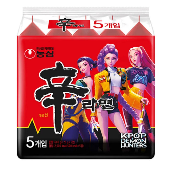 Nongshim Shin Ramyun K-Pop Demon Hunters 5-Pack Simple Nongshim