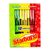 Starburst Holiday Assorted Flavored Candy Canes (12 counts) - 5.3oz