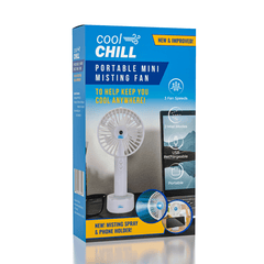 Cool Chill Portable Misting Fan w/ Phone Stand Simple Cool Chill