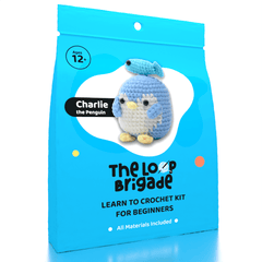 The LOOP Brigade: DIY Mini Crochet Plush Toy Complete Kit For Beginners - Charlie the Penguin Simple Exclusive