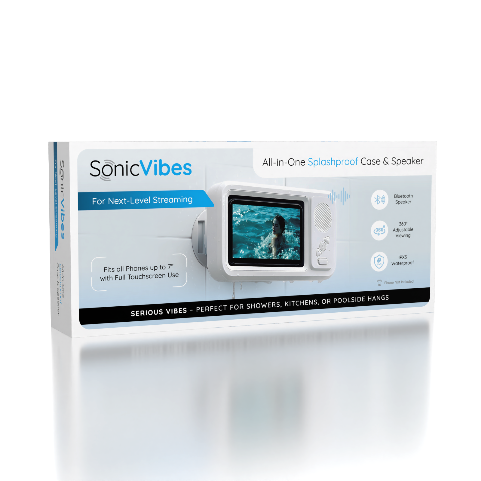 Sonic Vibes: All-in-One Splashproof Case & Speaker Simple Exclusive