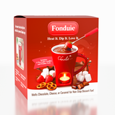 Fonduie Ceramic Mug For Chocolate & Cheese Fondue (Includes Fork & 3 Candles)