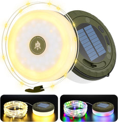 LumaWynd Solar String Lights – 10M Wind-Up LED Outdoor Lights (USB + Solar)