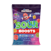 MrBeast Feastables Super Mario Sour Boosts Candy (4.5 oz) – Limited Edition Sour Gummies Simple MrBeast