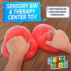 Kelz Kidz Jumbo Textured Squishy Stress Ball (1pc) – Giant Sensory Fidget Toy for Stress Relief Simple Kelz Kidz