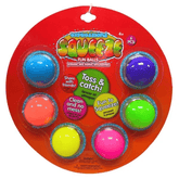 Expressions Rainbow Squeeze Ball Fidget Toys (6pc) – Colorful Stress Relief Sensory Squishy Set Simple Exclusive