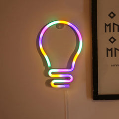 Illumina: Bulb Shape Neon LED Light Simple Exclusive
