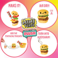 MGA's Miniverse Make It Mini Plush Series 1 DIY Food-Themed Collectible Craft Kit