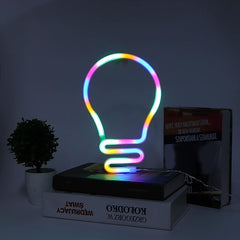 Illumina: Bulb Shape Neon LED Light Simple Exclusive