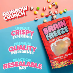 Brain Freeze: Rainbow Crunch Freeze-Dried Candy