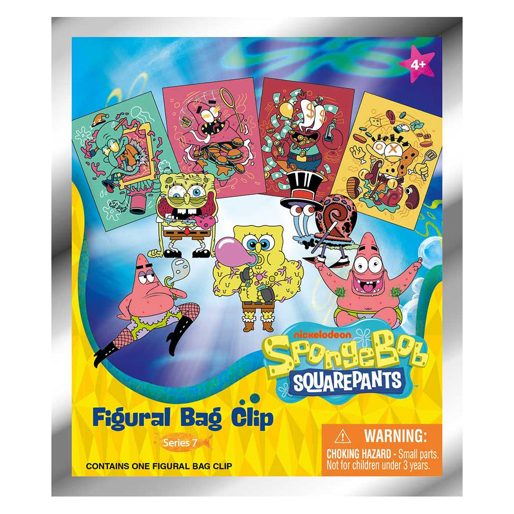 Nickelodeon: SpongeBob SquarePants 3D Series 7 Foam Bag Clip Blind Bag (1pc) Simple SpongeBob SquarePants