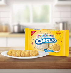 OREO Golden Birthday Cake Creme Sandwich Cookies (10.68oz) Simple OREO
