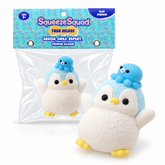 SqueezeSquad Taba Deluxe Premium Silicone Squishies® Fidget Toy - Blue Penguin