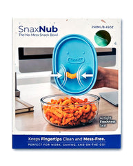 SnaxNub The No-Mess Snack Bowl w/ Silicone Pinchers (250mL Capacity) Color Ships Assorted