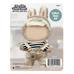 Outfit: Tan Curduroy Overalls & Visor for Dolls - Petite Threads Simple Exclusive