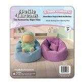 Beanbag Chair & Matching Pillow For Dolls (Color Ships Assorted) - Petite Threads