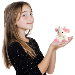 Original Palm Pals™ Belle Strawberry Cow 5" Plush Toy Simple Palm Pals