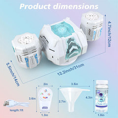 POPALOOZI Light-Up Bubble Storm Machine with Remote