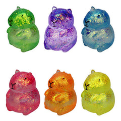 Capybara Kawaii Sparkly Stress Ball Squishy Fidget Toy (1pc) Color Ships Assorted