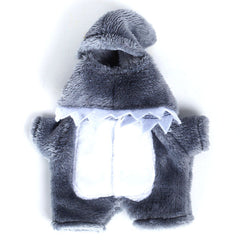 Outfit: Grey Shark Onesie Costume for Dolls - Petite Threads x Cozy Cuddler Simple Exclusive