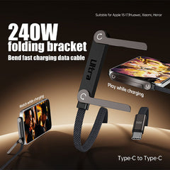 GearWaves USB-C Charging Cable w/ Built-In Phone Stand