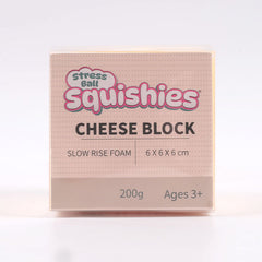 Cheese Cube Slow-Rise Squishies® Fidget Toy (1pc)