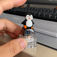 ClikCharms Fidget Keyboard Clicker Keychain - 1 Random 3D Animal Design