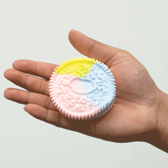 SqueezeSquad Taba Deluxe Premium Silicone Squishies® Fidget Toy - Sandwich Cookie