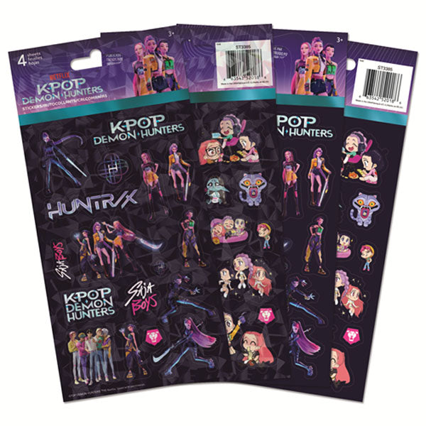 KPop Demon Hunters Sticker Pack (4 Sheets) Simple KPop Demon Hunters