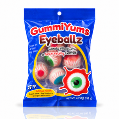 GummiYums! EyeBallz (8pc) Marshmallow Candy W/ Sour Fruity Centre