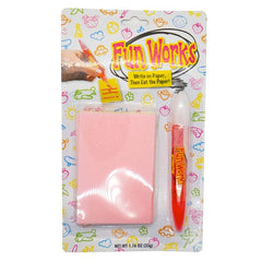 Fun Works Edible Paper Notepad w/ Candy Gel Pen | 24 Sheets Simple Showcase