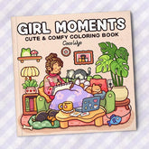 "Girl Moments" Coloring Book: Cozy Space Coloring by Coco Wyo (40 Pages) Simple Coco Wyo