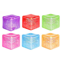 Sugah-Mals Glitter Sugar Cube Stress Ball Squishy Fidget Toy (1pc) Color Ships Assorted