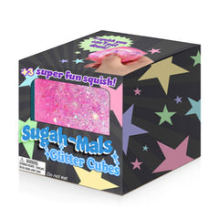 Sugah-Mals Glitter Sugar Cube Stress Ball Squishy Fidget Toy (1pc) Color Ships Assorted