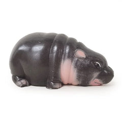 True Heart Treasures Reborn Animals: Pygmy Hippo Realistic Mini Taba Squishy Newborn Hippopotamus Simple TrueHeart Treasures