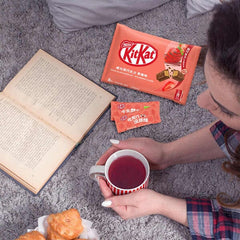 Nestlé Kit Kat Dark Chocolate Strawberry Flavored Wafer Cookies (96g) Imported Simple Nestlé