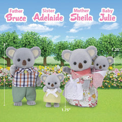 Calico Critters: Outback Koala Family (4pc) Posable Flocked Collectible Figurines
