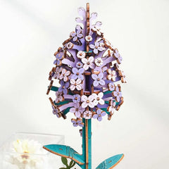 Rowood Lilac Flower Wooden Bloom Craft DIY Kit (154pc) Simple Rolife