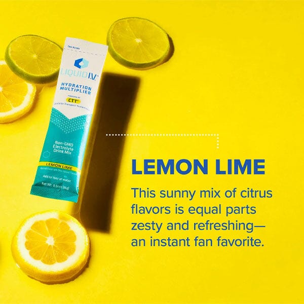 Liquid I.V. Hydration Multiplier Lemon Lime Electrolyte Drink Mix Powder Packets (30ct) Simple Showcase 