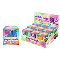 Sugah-Mals Marble Squares Sugar Cube Stress Ball Squishy Fidget Toy (1pc) Color Ships Assorted