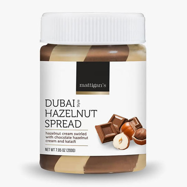 Mattigan's Dubai Style Hazelnut Spread (200g) Hazelnut Cream Swirled w/ Chocolate & Kataifi Simple Mattigan's