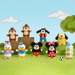 Pop Mart x Disney: Mickey Family Cute Together Series Plush Keychain Blind Box (1pc) Simple Pop Mart