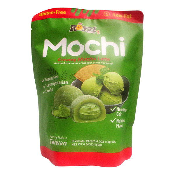 Royal Family Mochi Rice Treats (12pc) Creamy Matcha Latte Simple Royal Family