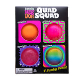 Nee Doh Teenie Quad Squad Mini Stress Balls Squishy Fidget Toys (4pc) Colors Ship Assorted
