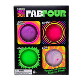 Nee Doh Teenie Fab Four Mini Stress Balls Squishy Fidget Toys (4pc) Colors Ship Assorted