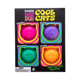 Nee Doh Teenie Cool Cats Squishy Fidget Stress Ball Toys (4pc) Colors Ship Assorted Simple Nee Doh