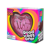Nee Doh Good Vibes Only Heart-Shaped Squishy Fidget Toy (1pc) Color Ships Assorted
