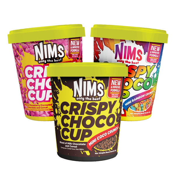 NIMS Crispy Choco Cup Chocolate Cereal Grab-And-Go Snack (60g) Multiple Flavors Simple NIMS