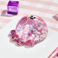 SqueezeSquad Taba Deluxe Premium Silicone Squishy Fidget Toy - Fuchsia Octopus Simple Exclusive