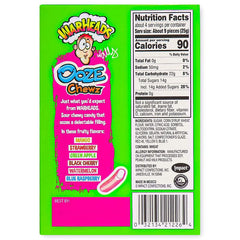 Warheads Ooze Chewz Ropes Sour Gummy Candy Theatre Box (3.5oz)